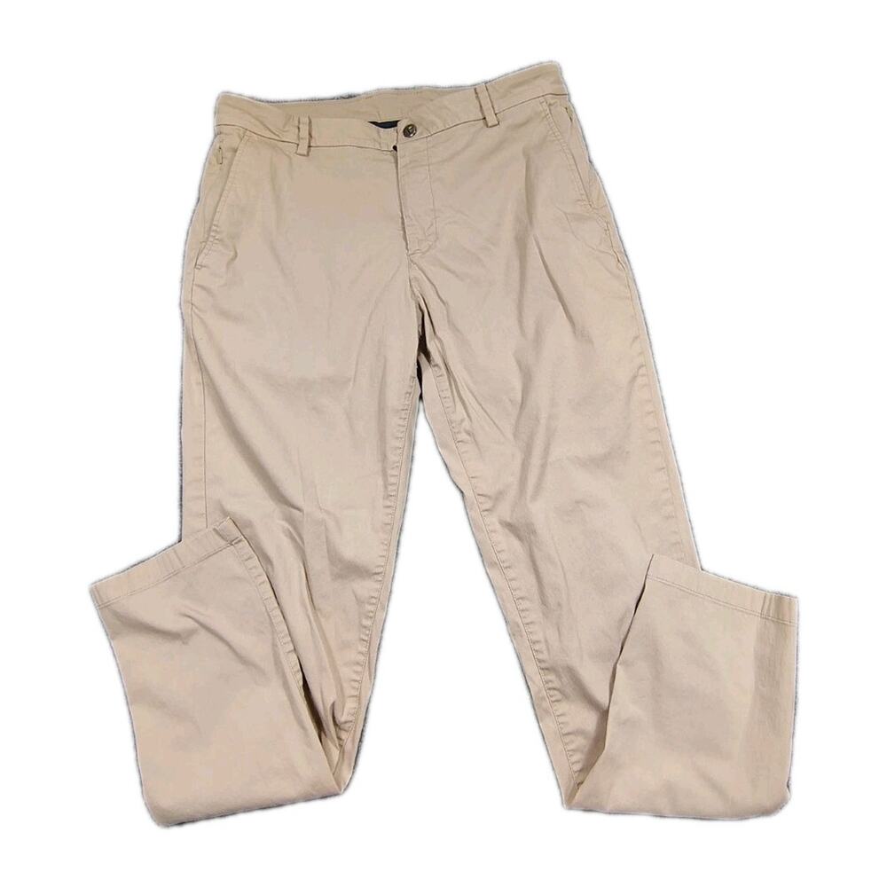 Birddogs Pants Mens 34x32 Khaki Boomstick Performance Stretch Lined Golf GUC